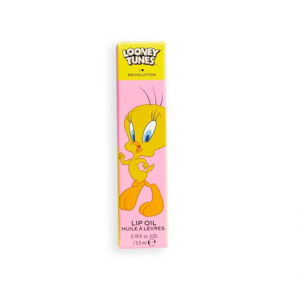 I HEART X Revolution Beauty LOONEY TUNES Lip Oil Tweety/Sponge Set - Picture 4 of 6